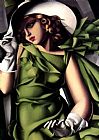 Tamara de Lempicka Girl in a Green Dress painting